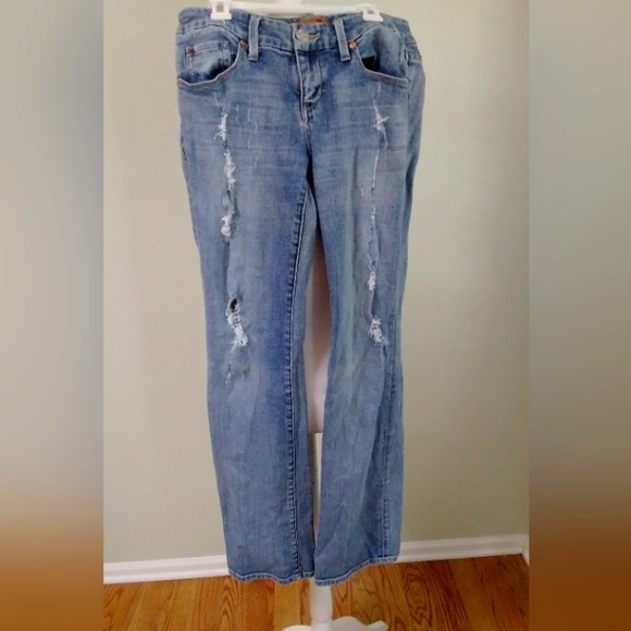 2/$15 Seven7 Boot Cut Distressed Jeans - Picture 1 of 8